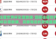 往届世界杯彩票数据-回顾往届世界杯彩票数据，洞察背后的足球盛宴与投注趋势