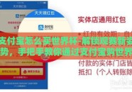 支付宝怎么买世界杯-解锁观赛新姿势，手把手教你通过支付宝购世界杯