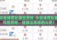 中目体育彩票世界杯-中目体育彩票与世界杯，碰撞出怎样的火花？