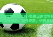 足球世界杯怎么赌-警惕足球世界杯的赌博陷阱，理性观赛，远离非法赌球