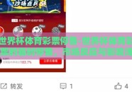 世界杯体育彩票停售-世界杯体育彩票的临时停售，市场反应与影响浅析