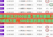 世界杯比分500彩票-世界杯赛场上的瞬息万变，500彩票的激情与倒影
