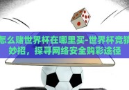 怎么赌世界杯在哪里买-世界杯竞猜妙招，探寻网络安全购彩途径
