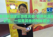 世界杯足球彩票胜其他-世界杯足球彩票，一探胜其他的神秘面纱