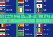 澳门世界杯彩票玩法-澳门世界杯彩票，多样化玩法的趣味与策略