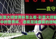 彩票大师世界杯怎么看-彩票大师眼中的世界杯，透视足球盛宴的独特视角