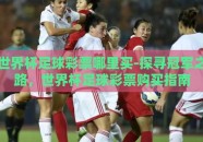 世界杯足球彩票哪里买-探寻冠军之路，世界杯足球彩票购买指南