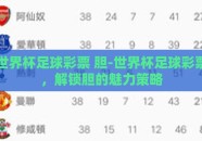 世界杯足球彩票 胆-世界杯足球彩票，解锁胆的魅力策略
