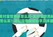 支付宝世界杯怎么买-支付宝世界杯怎么买？轻松指南助您畅享足球盛宴