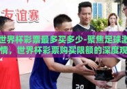 世界杯彩票最多买多少-聚焦足球激情，世界杯彩票购买限额的深度观察