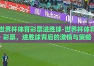 世界杯体育彩票进胜球-世界杯体育彩票，进胜球背后的激情与策略