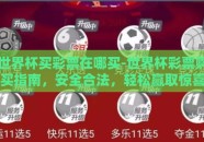 世界杯买彩票在哪买-世界杯彩票购买指南，安全合法，轻松赢取惊喜