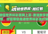 微信世界杯彩票网上买-激活数字激情，微信带您走进世界杯彩票的网上购彩新体验