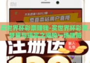 买世界杯彩票赚钱-买世界杯彩票，梦想与现实之间的一场赌局
