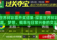 世界杯彩票开奖结果-探索世界杯彩票，梦想、概率与日常兴奋的交汇点