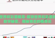 世界杯彩票概率-解锁世界杯彩票的数字秘密，揭秘背后的概率论