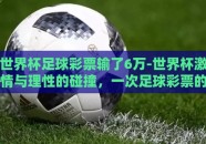 世界杯足球彩票输了6万-世界杯激情与理性的碰撞，一次足球彩票的失意之旅