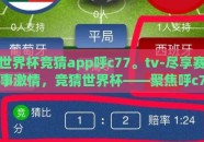 世界杯竞猜app呼c77。tv-尽享赛事激情，竞猜世界杯——聚焦呼c77。tvAPP