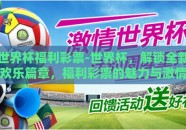 世界杯福利彩票-世界杯，解锁全新欢乐篇章，福利彩票的魅力与激情