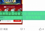 世界杯彩票停售了吗-世界杯彩票背后的市场波澜，暂停与再探