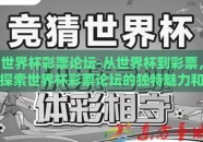 世界杯彩票论坛-从世界杯到彩票，探索世界杯彩票论坛的独特魅力和参与乐趣