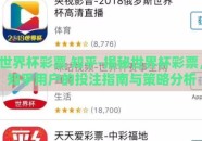 世界杯彩票 知乎-揭秘世界杯彩票，知乎用户的投注指南与策略分析