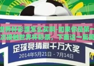 世界杯彩票怎么买啊-如果你是第一次接触世界杯彩票，下面这一篇简单的指南将帮助你理解如何购买