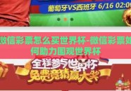 微信彩票怎么买世界杯-微信彩票如何助力围观世界杯