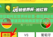 微信如何买世界杯彩票-微信购彩新风尚，便捷高效地购买世界杯彩票指南