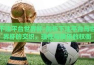 下注平台世界杯-剖析下注平台与世界杯的交织，理性与娱乐的权衡