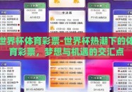 世界杯体育彩票-世界杯热潮下的体育彩票，梦想与机遇的交汇点