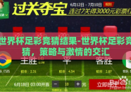 世界杯足彩竞猜结果-世界杯足彩竞猜，策略与激情的交汇
