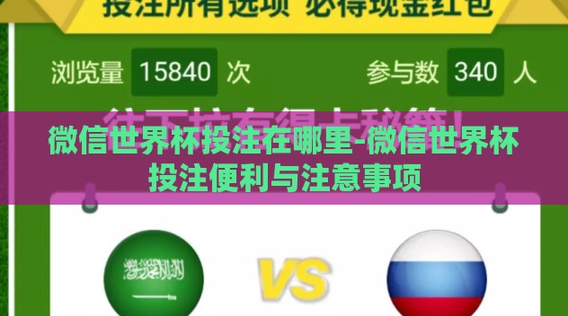 微信世界杯投注在哪里-微信世界杯投注便利与注意事项 微信世界杯投注在哪里-微信世界杯投注便利与注意事项