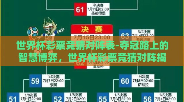 世界杯彩票竞猜对阵表-夺冠路上的智慧博弈，世界杯彩票竞猜对阵揭秘