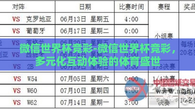 微信世界杯竞彩-微信世界杯竞彩,多元化互动体验的体育盛世 微信世界杯竞彩-微信世界杯竞彩,多元化互动体验的体育盛世