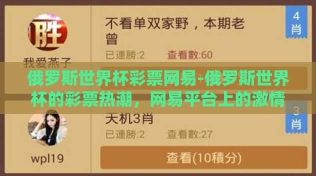 俄罗斯世界杯彩票网易-俄罗斯世界杯的彩票热潮,网易平台上的激情与机遇 俄罗斯世界杯彩票网易-俄罗斯世界杯的彩票热潮,网易平台上的激情与机遇