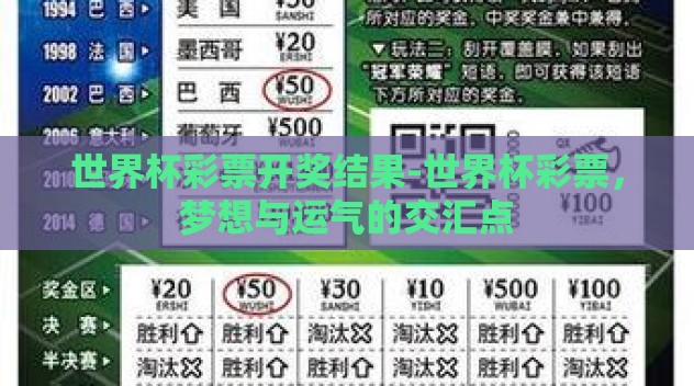 世界杯彩票开奖结果-世界杯彩票,梦想与运气的交汇点 世界杯彩票开奖结果-世界杯彩票,梦想与运气的交汇点