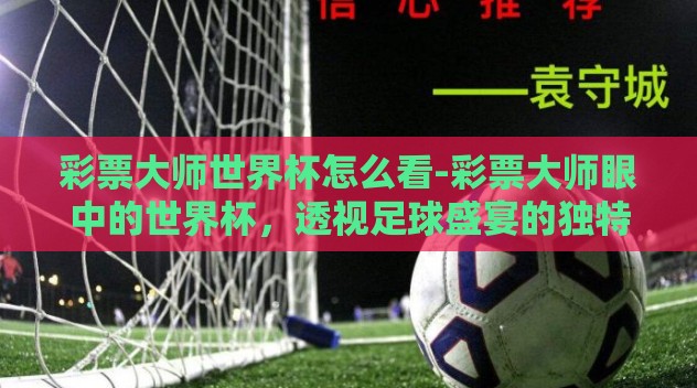 彩票大师世界杯怎么看-彩票大师眼中的世界杯，透视足球盛宴的独特视角