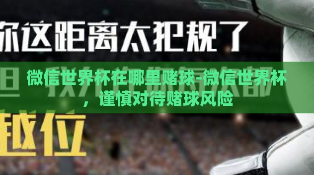微信世界杯在哪里赌球-微信世界杯，谨慎对待赌球风险