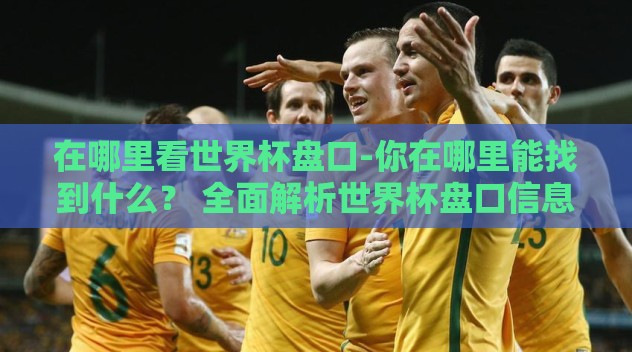 在哪里看世界杯盘口-你在哪里能找到什么？ 全面解析世界杯盘口信息获取的热门平台