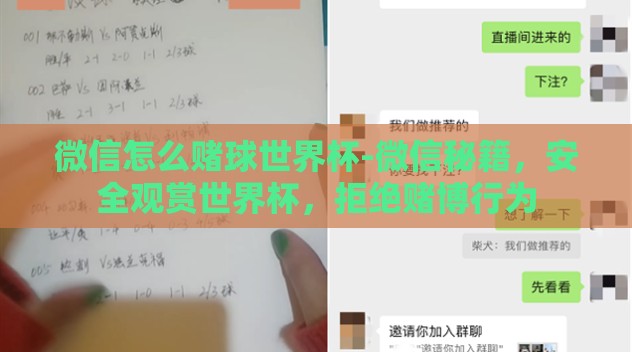 微信怎么赌球世界杯-微信秘籍，安全观赏世界杯，拒绝赌博行为