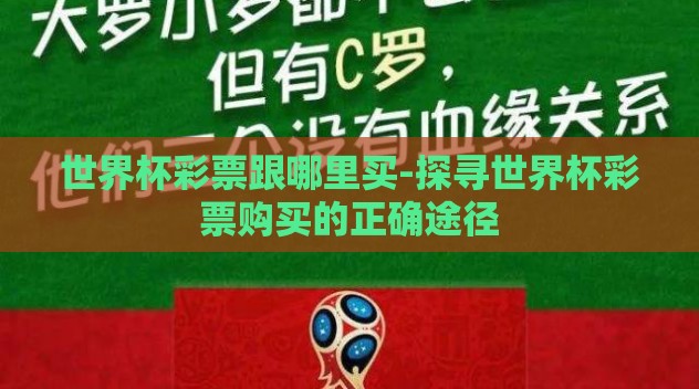 世界杯彩票跟哪里买-探寻世界杯彩票购买的正确途径