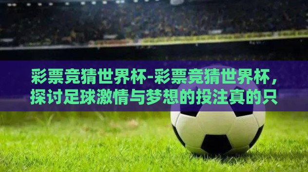 彩票竞猜世界杯-彩票竞猜世界杯，探讨足球激情与梦想的投注真的只是运气？