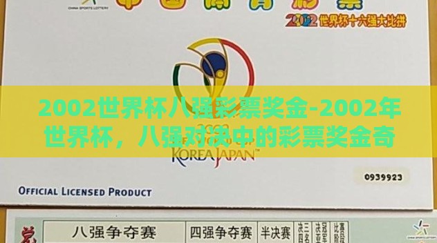 2002世界杯八强彩票奖金-2002年世界杯，八强对决中的彩票奖金奇迹