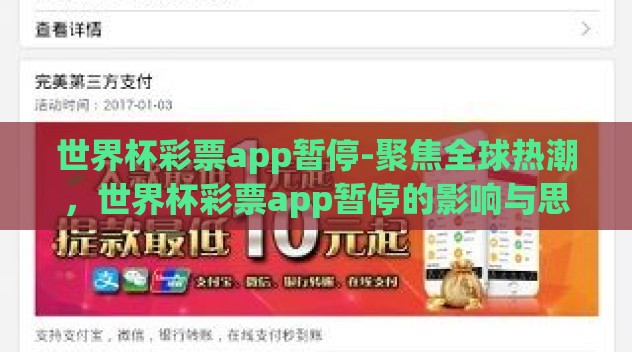 世界杯彩票app暂停-聚焦全球热潮，世界杯彩票app暂停的影响与思考