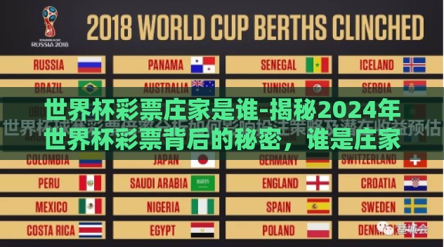 世界杯彩票庄家是谁-揭秘2024年世界杯彩票背后的秘密，谁是庄家的角色