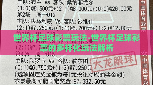 世界杯足球彩票玩法-世界杯足球彩票的多样化玩法解析