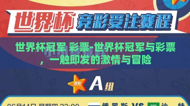 世界杯冠军 彩票-世界杯冠军与彩票，一触即发的激情与冒险