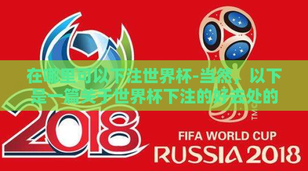 在哪里可以下注世界杯-当然，以下是一篇关于世界杯下注的好去处的文章